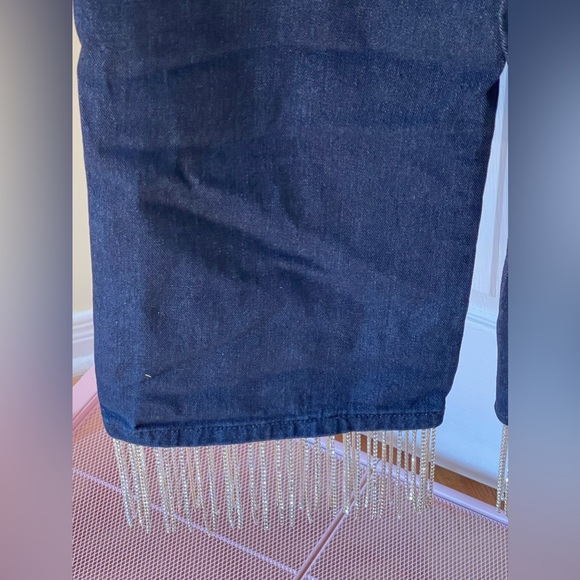 PLT Straight Leg Jeans - Diamanté Tassel Hem - Picture 13 of 14